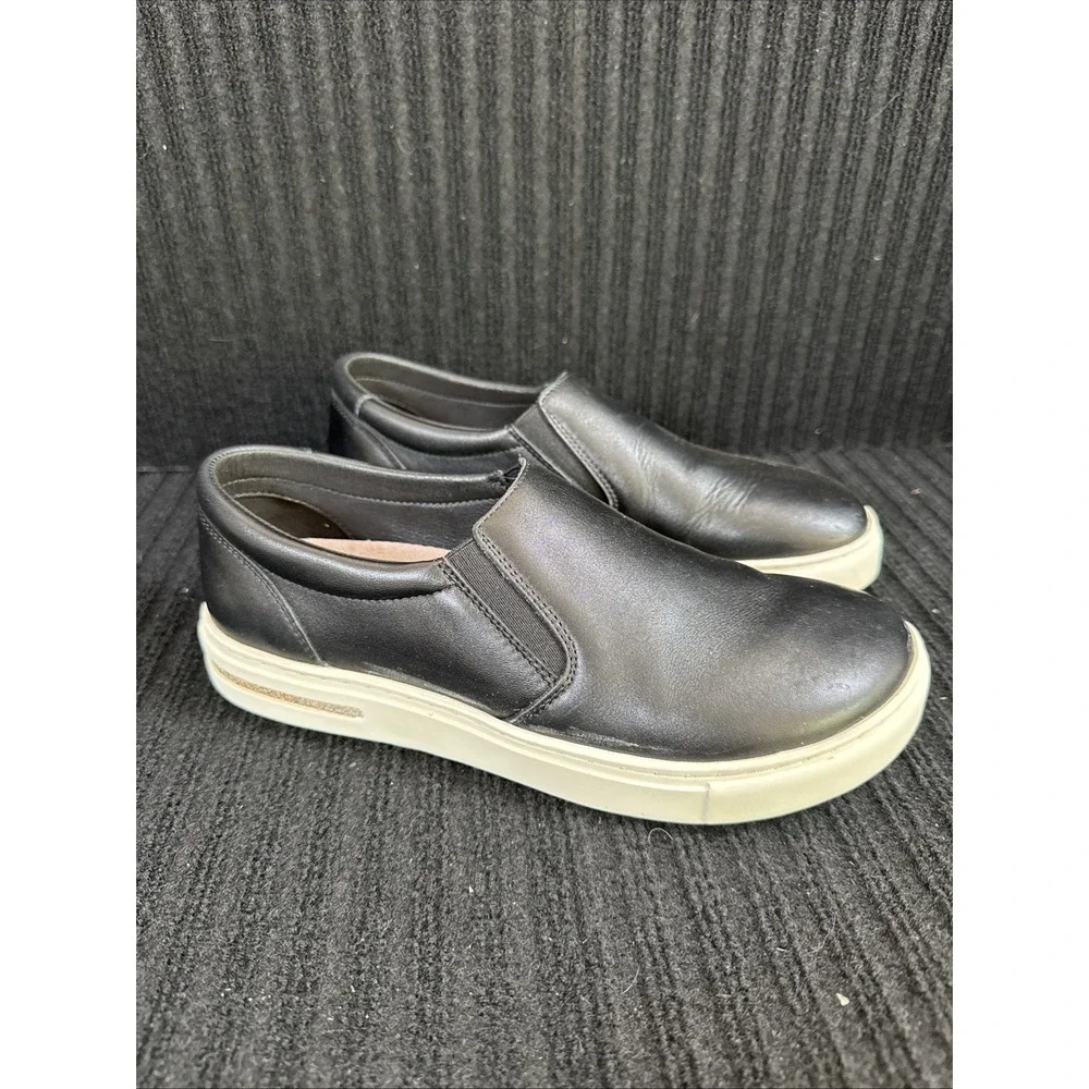 Birkenstock Oswego Black Leather Slip On Shoes EU 39 8–8.5 Comfort Sneaker